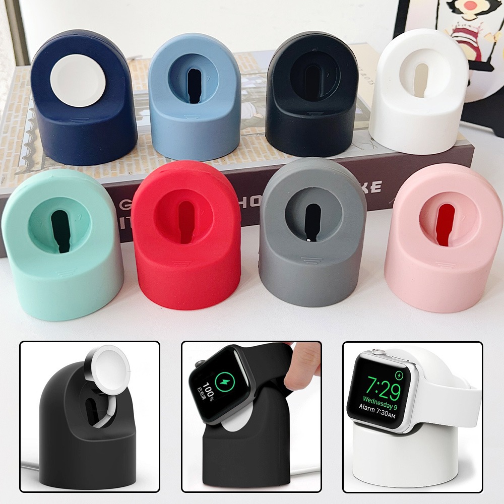 Watch Charging Dock - แท่นชาร์จนาฬิกาซิลิโคนอเนกประสงค์สำหรับตั้งโต๊ะ สำหรับ Apple Ultra2/11/8/7/6/SE/4/3 และ Apple