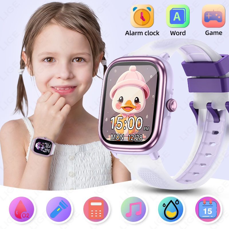 Kids Watches Not Smartwatch - นาฬิกาอัจฉริยะสำหรับเด็ก LIGE หน้าจอ 1.83 นิ้ว พร้อมฟังก์ชันวัดอัตราการเต้นของหัวใจ