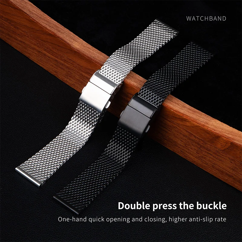 Tissot Watches Smartwatch - สายนาฬิกาข้อมือสแตนเลสสตีล 316L แบบถัก Milanese สำหรับนาฬิกา Omega
