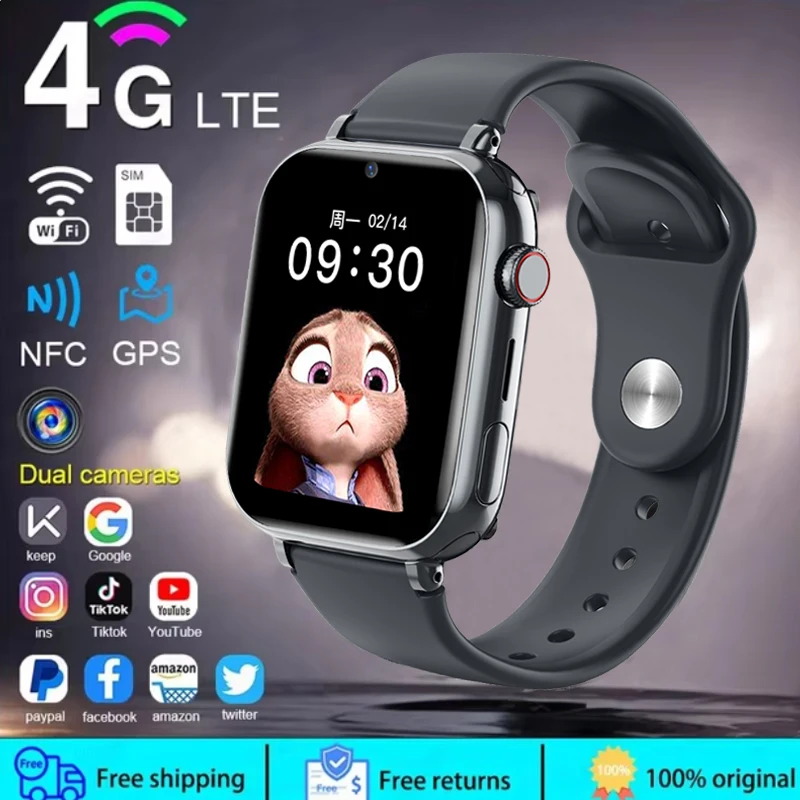 Smartwatch Watches For Kid Boy With Alarm - 2025 สมาร์ทนาฬิกาเด็กตําแหน่ง LBS SOS โทรศัพท์ซิมการ์ดกล้องนาฬิกาปลุกเด็กนาฬิกาอิเล็กทรอนิกส์ของขวัญเด็กผู้หญิง