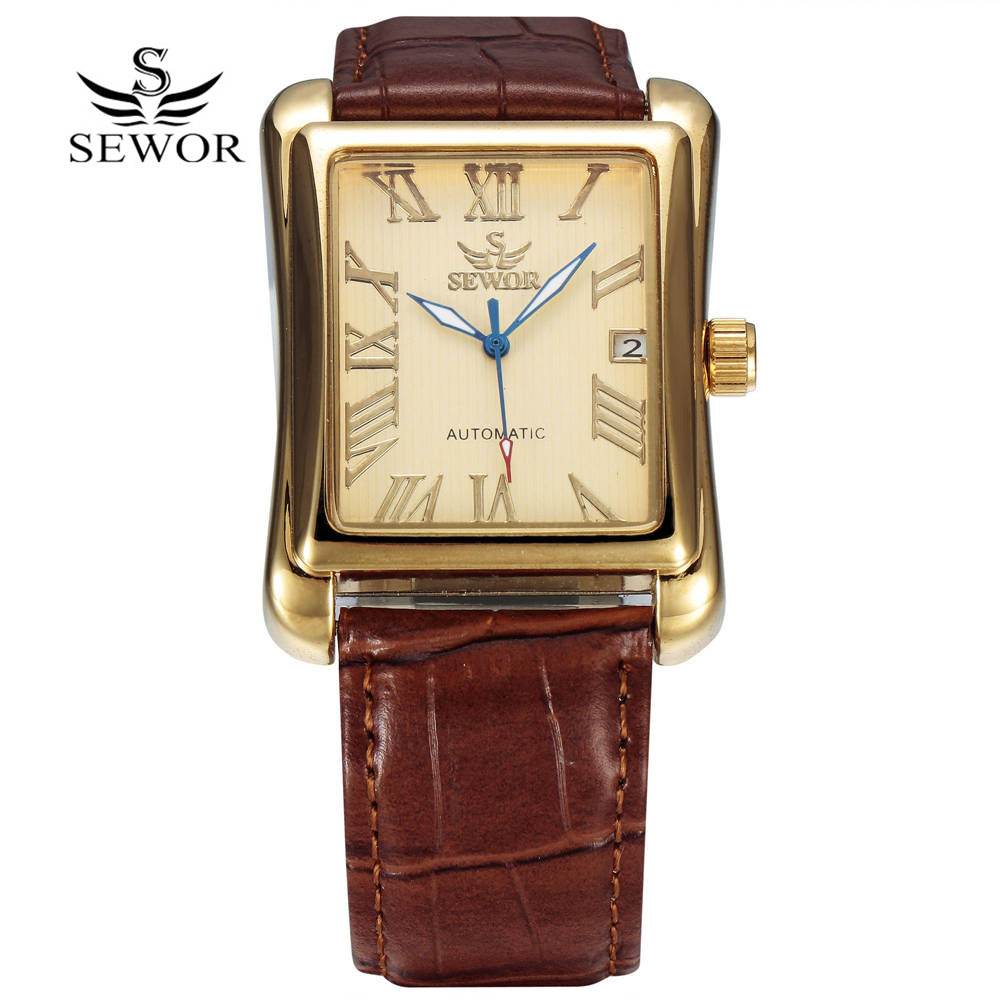 SEWOR แบรนด์หรูผู้ชายนาฬิกาทอง - Cartier Watch Santos บทวิจารณ์และราคา