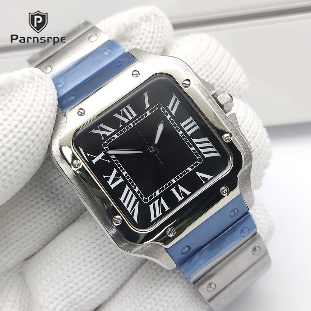 นาฬิกาผู้ชาย ตัวเรือนทรงเหลี่ย - Cartier Watch Santos บทวิจารณ์และราคา
